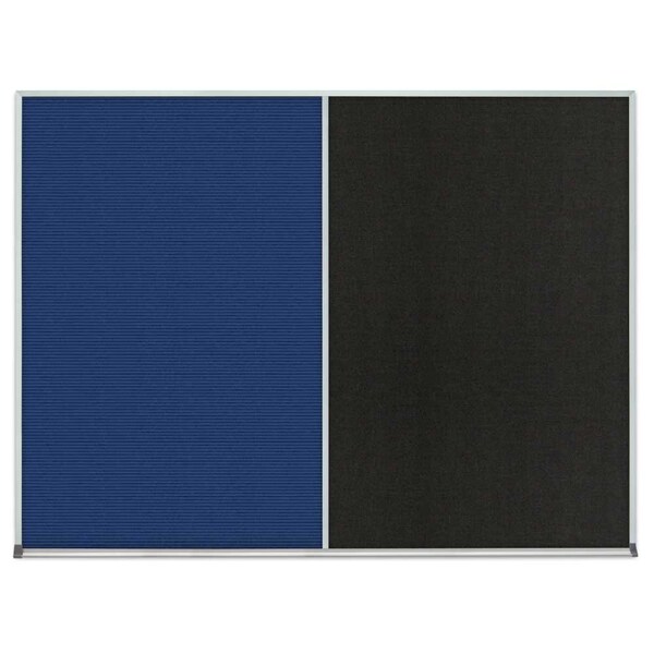 Single Door Radius Corkboard, 18"x24", Bla, UV7000RC-BLACK-MEDGRY